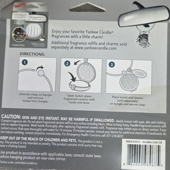 Yankee Candle Silver Car Accessory with Balsam & Clove Scent - Picture 2 of 2